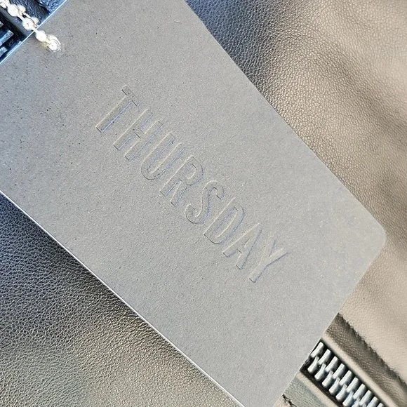 NWT THURSDAY BOOT CO. LAMBSKIN FLIGHT JACKET - Picture 4 of 14